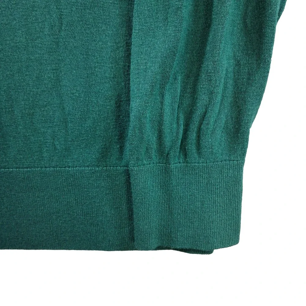 Banana Republic Sweater Mens XL Green Crew Neck Silk Yak Hair Blend Lightweight